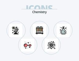 linha de química cheia de ícones do pacote 5 design de ícones. chinês. celebração. chinês. ano Novo. chinês vetor