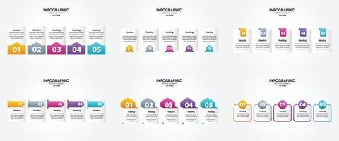 use este conjunto de infográficos de ilustração vetorial para anunciar em um folheto. folheto. ou revista. vetor