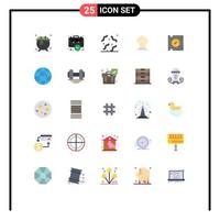 25 ícones criativos sinais e símbolos modernos de chapéu de cpu tampa de fogão de halloween elementos de design de vetores editáveis