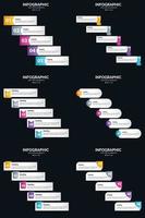 nosso pacote de infográficos vetor 6 inclui uma variedade de infográficos e diagramas com temas de negócios.