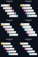 eleve sua apresentação com nosso pacote de infográficos vetoriais 6. vetor