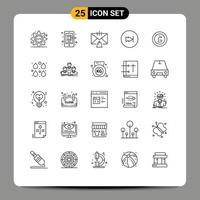 pacote de ícones vetoriais de estoque de 25 sinais e símbolos de linha para o sino avançado de bangladesh, ajuda rápida, elementos editáveis de design vetorial vetor