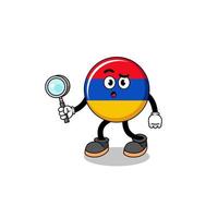 mascote da bandeira da Armênia procurando vetor