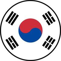 ícone da bandeira da Coreia do Sul isolado vetor