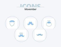 design de ícones movember blue icon pack 5. . . macho. suportado. movember vetor