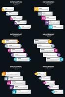 use infográficos vetoriais para apoiar visualmente suas ideias de negócios em sua apresentação. vetor