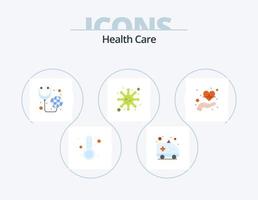 design de ícone do pacote de 5 ícones plana de cuidados de saúde. mãos. saúde global. vírus. bactérias vetor