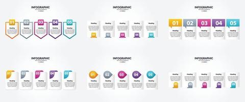 este conjunto de infográficos vetoriais é ótimo para anunciar sua empresa em brochuras. panfletos. e revistas. vetor