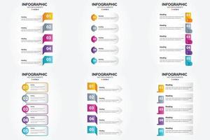 este conjunto de ilustração vetorial é perfeito para criar infográficos para publicidade. brochuras. panfletos. e revistas. vetor