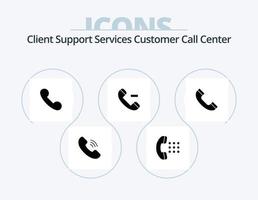 design de ícone do pacote de ícones de glifo de chamada 5. . Telefone. entrada. telefone. excluir vetor