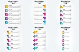 este conjunto de infográficos vetoriais é perfeito para anunciar em um folheto. folheto. ou revista. vetor