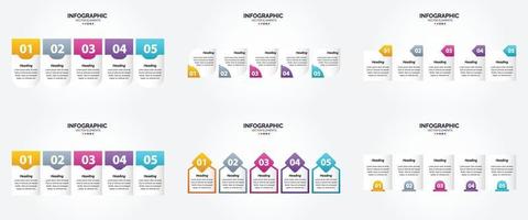 este conjunto de infográficos vetoriais é perfeito para anunciar sua empresa em brochuras. panfletos. e revistas. vetor