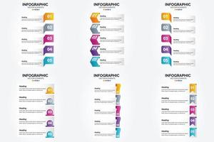 use este conjunto de infográficos vetoriais para fazer sua publicidade em brochuras. panfletos. e revistas mais eficazes. vetor