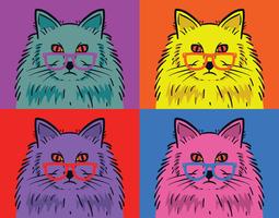 Vetor pop art gato