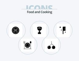 ícone de glifo alimentar pack 5 design de ícone. . . granadina. faca. comida vetor