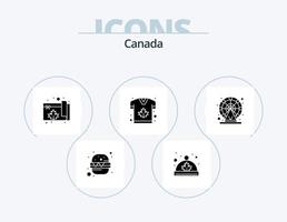 Canadá glifo ícone pack 5 design de ícone. ferris. bordo. Canadá. folha. outono vetor