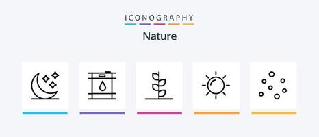 pacote de ícones da linha 5 da natureza, incluindo tenda. feriados. lua. óleo. barril. design de ícones criativos vetor