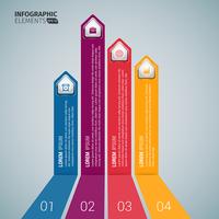 Modelos de seta vertical negócios infográfico vetor