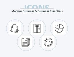 negócios modernos e negócios essenciais linha ícone pack 5 design de ícone. bandeira. alcançar. dedo. sucesso. acima vetor