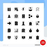 25 ícones criativos, sinais e símbolos modernos de documento de spa de salto, beleza de óleo, elementos de design de vetores editáveis