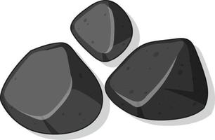 conjunto de pedras pretas isoladas no fundo branco