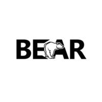 designs de ícone de logotipo de urso vetor