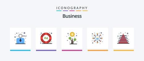 pacote de ícones de 5 planos de negócios, incluindo marketing. negócios. lucro. rede social. conexões. design de ícones criativos vetor