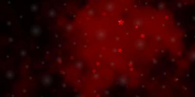 fundo vector vermelho escuro com estrelas pequenas e grandes.