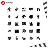 pacote de ícones vetoriais de estoque de 25 sinais e símbolos de linha para esponja de lavagem de apartamento limpa elementos de design de vetores editáveis