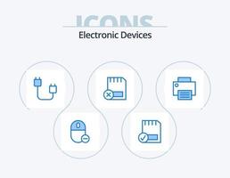 design de ícones do pacote de ícones azuis de dispositivos 5. dispositivos. cartão. dispositivos. hardware. dispositivos vetor
