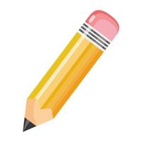 ícone isolado de material escolar de lápis vetor