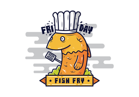 Vetor Friday Fry Fish