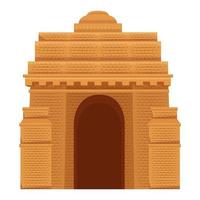 ícone de monumento em arco de portão indiano vetor