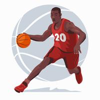 Ilustração do jogador de basquete vetor