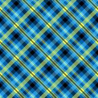 padrão de vetor sem costura de cor azul tartan