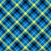 padrão de vetor sem costura de cor azul tartan