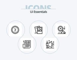 UI Essentials Line Icon Pack 5 Design de ícones. protótipo. fi. ui. ui. recarregar vetor