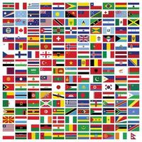 conjunto de bandeiras retangulares do mundo