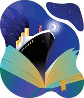 navio no conceito de leitura de livro