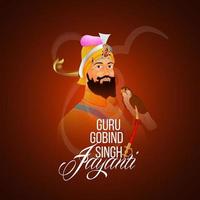 celebração feliz guru gobind singh jayanti vetor