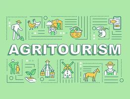 banner de conceitos de palavras de agroturismo vetor