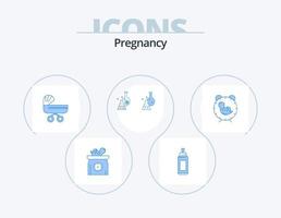 design de ícones do pacote de ícones azuis de gravidez 5. taça. carrinho de bebê. bebê. empurrar. bebê vetor