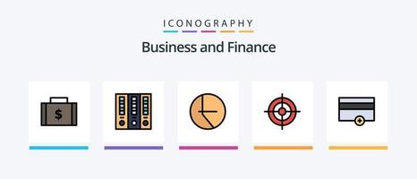 linha de finanças cheia de 5 ícones incluindo . pagamentos. torta. design de ícones criativos vetor