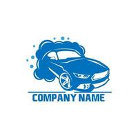 logotipo de lavagem de carros em fundo claro, ilustração de modelo de logotipo de lavagem de carros vetor