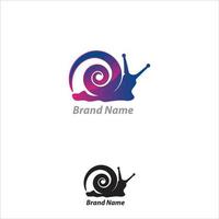 vetor de modelo de logotipo de caracol, logotipo de caracol moderno com cor gradiente, logotipo de caracol simples