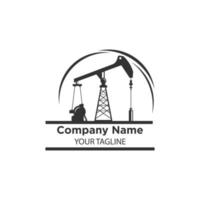 ícone de vetor de logotipo de recursos de gás e petróleo, ícone de símbolo de design de logotipo de petróleo.