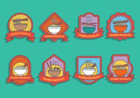 ramen badge vector