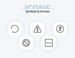 símbolos e ícone de linha de setas pack 5 design de ícone. . girar. . octógono vetor