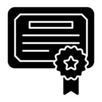 ícone de design editável de papel legal, vetor de certificado