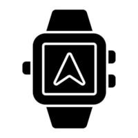 ícone de design criativo da localização do smartwatch vetor